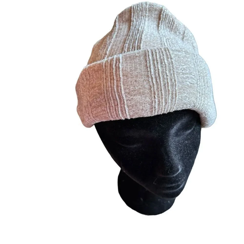 Eddie Bauer Beige Unisex Acrylic Beanie and Scarf Set One Size 2 Piece